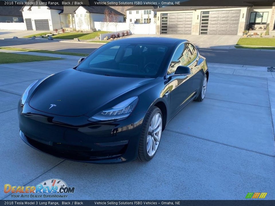 2018 Tesla Model 3 Long Range Black / Black Photo #7