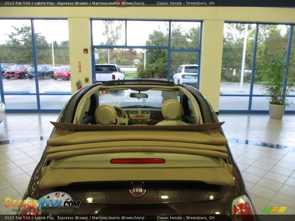 2013 Fiat 500 c cabrio Pop Espresso (Brown) / Marrone/Avorio (Brown/Ivory) Photo #35