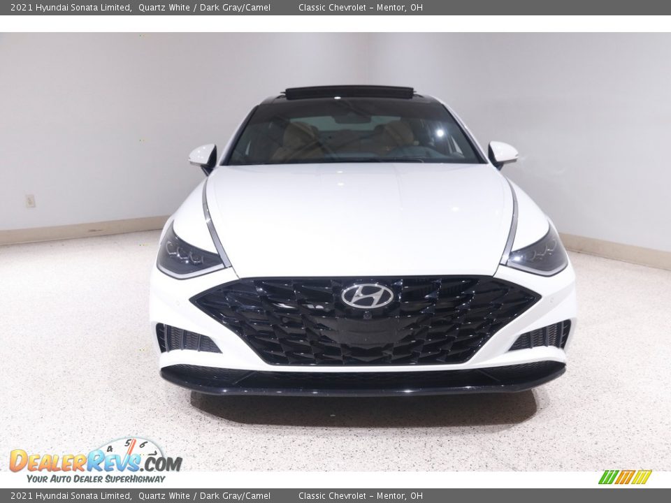 2021 Hyundai Sonata Limited Quartz White / Dark Gray/Camel Photo #2