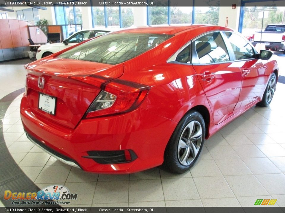 2019 Honda Civic LX Sedan Rallye Red / Black Photo #7