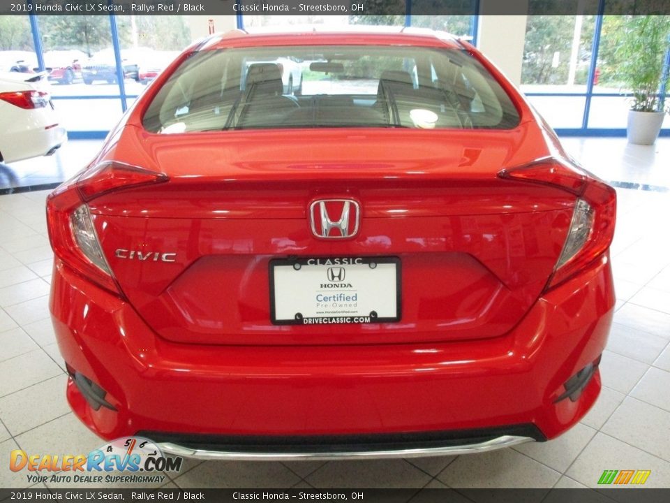 2019 Honda Civic LX Sedan Rallye Red / Black Photo #8