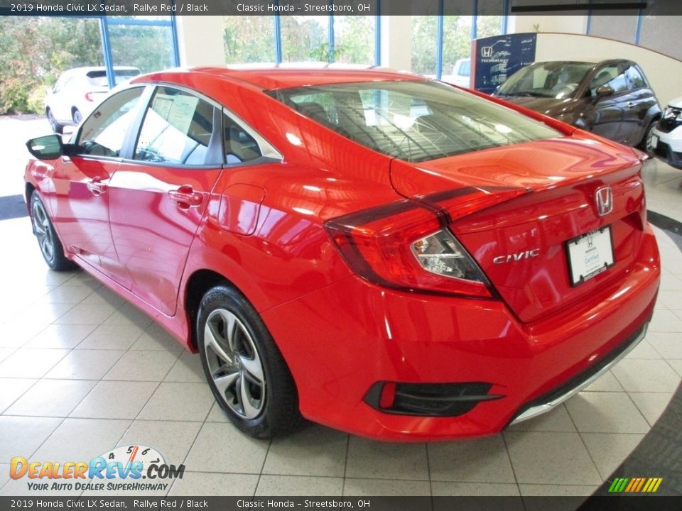 2019 Honda Civic LX Sedan Rallye Red / Black Photo #9