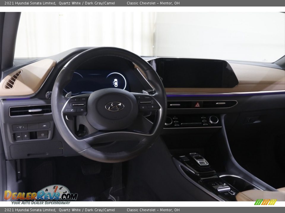 2021 Hyundai Sonata Limited Quartz White / Dark Gray/Camel Photo #6