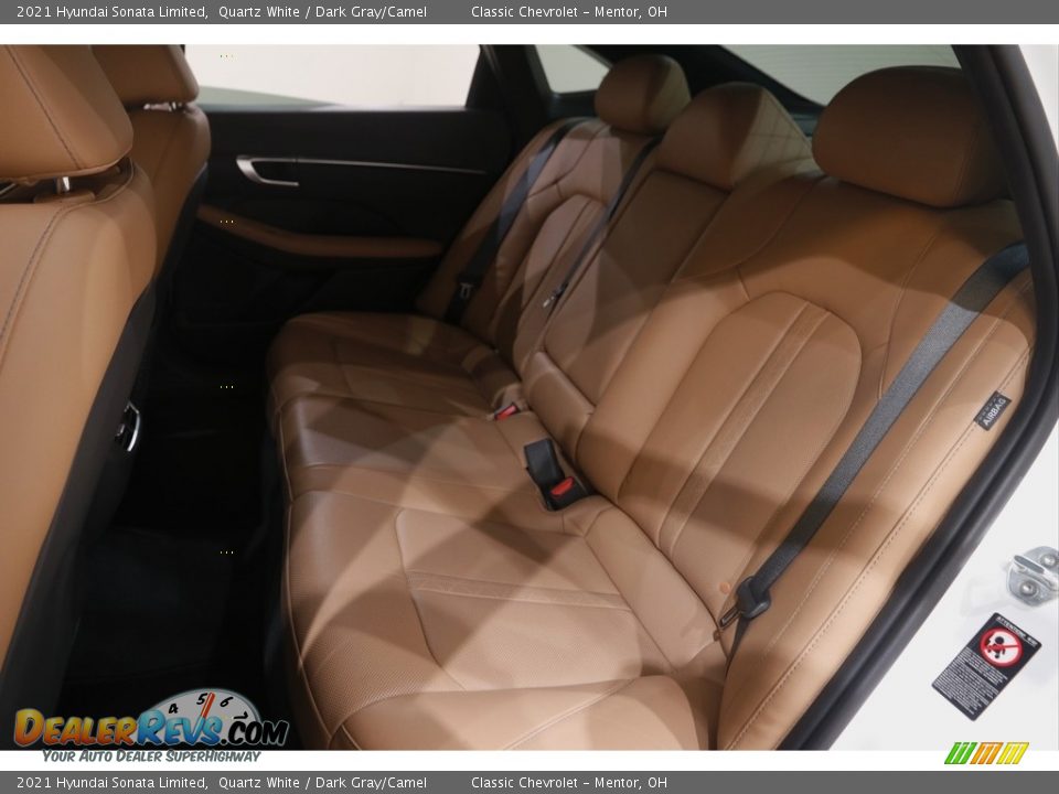 2021 Hyundai Sonata Limited Quartz White / Dark Gray/Camel Photo #20