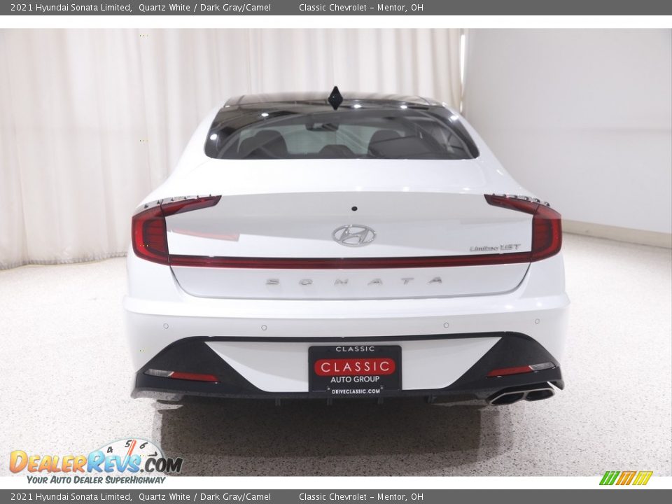 2021 Hyundai Sonata Limited Quartz White / Dark Gray/Camel Photo #21