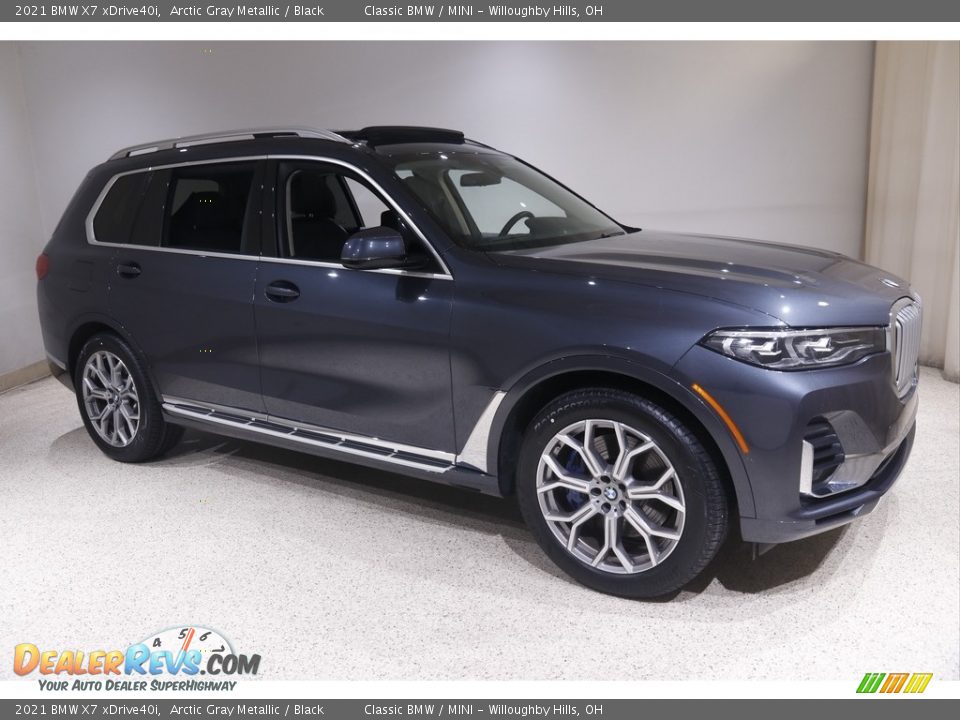 Arctic Gray Metallic 2021 BMW X7 xDrive40i Photo #1