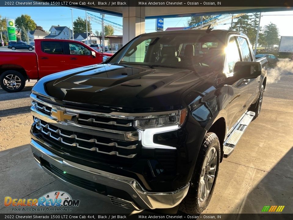 2022 Chevrolet Silverado 1500 LTZ Crew Cab 4x4 Black / Jet Black Photo #2