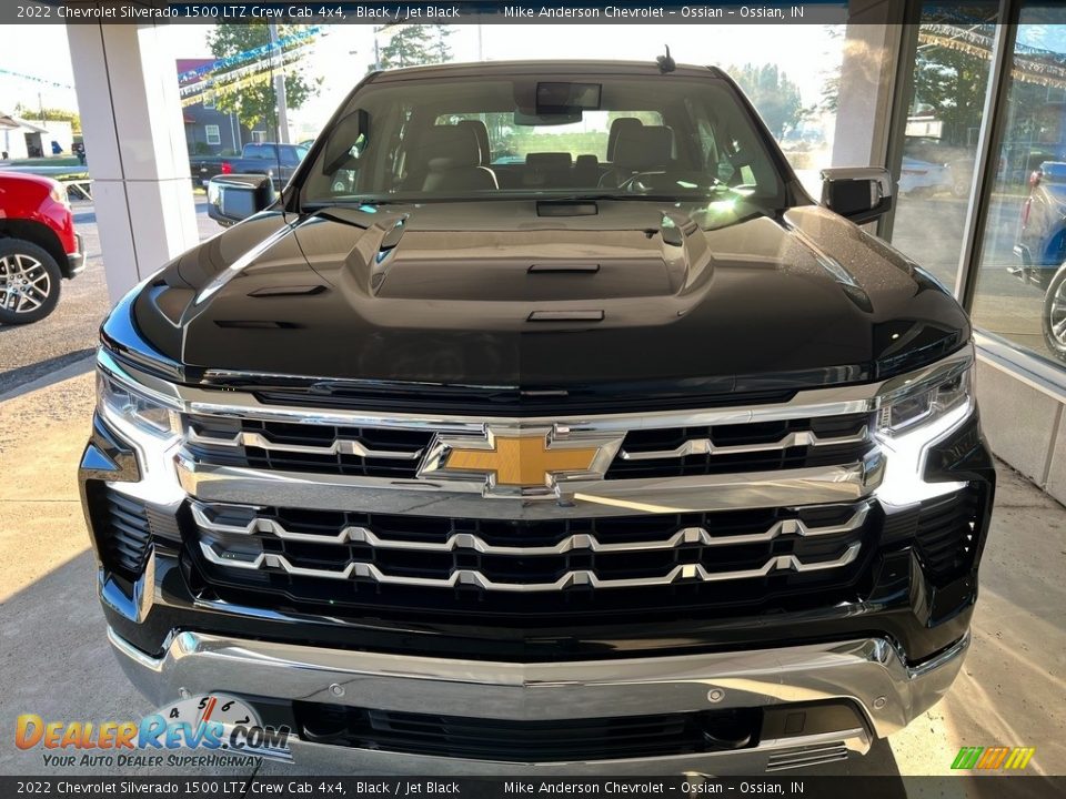 2022 Chevrolet Silverado 1500 LTZ Crew Cab 4x4 Black / Jet Black Photo #3