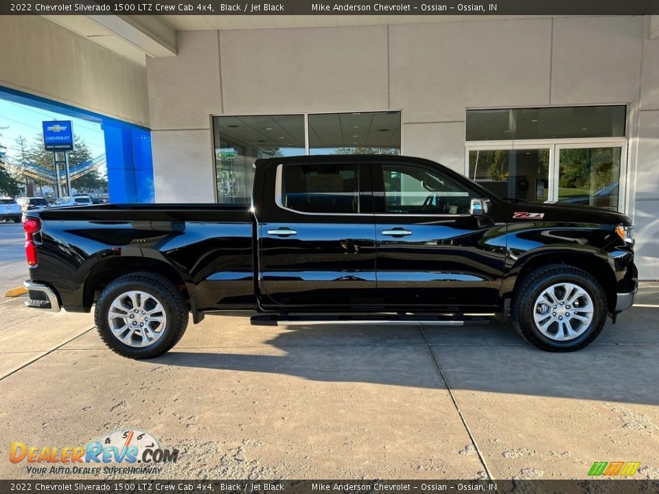 2022 Chevrolet Silverado 1500 LTZ Crew Cab 4x4 Black / Jet Black Photo #6