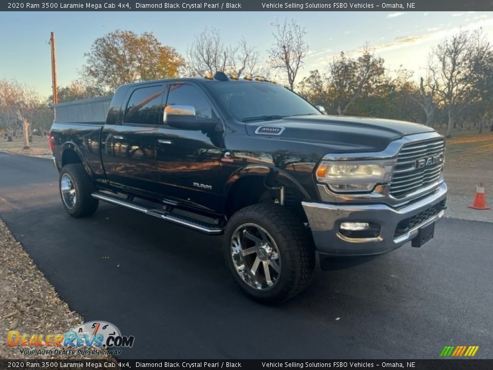 2020 Ram 3500 Laramie Mega Cab 4x4 Diamond Black Crystal Pearl / Black Photo #7