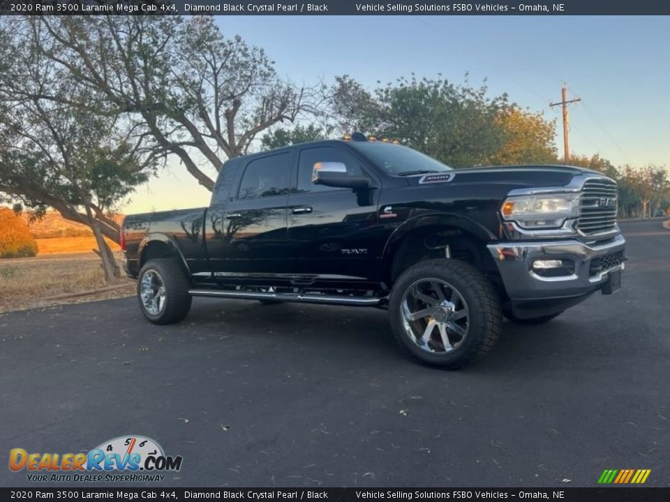 2020 Ram 3500 Laramie Mega Cab 4x4 Diamond Black Crystal Pearl / Black Photo #8