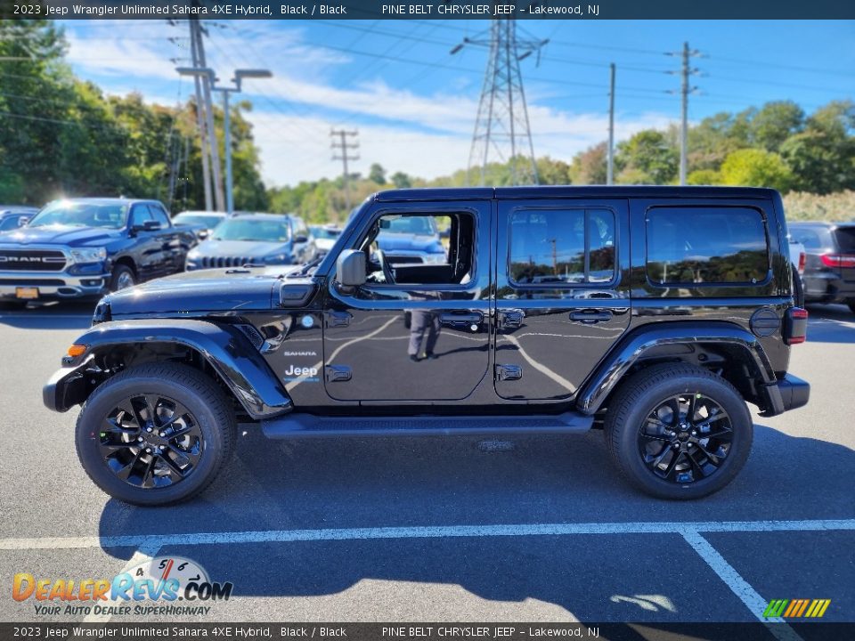 2023 Jeep Wrangler Unlimited Sahara 4XE Hybrid Black / Black Photo #3