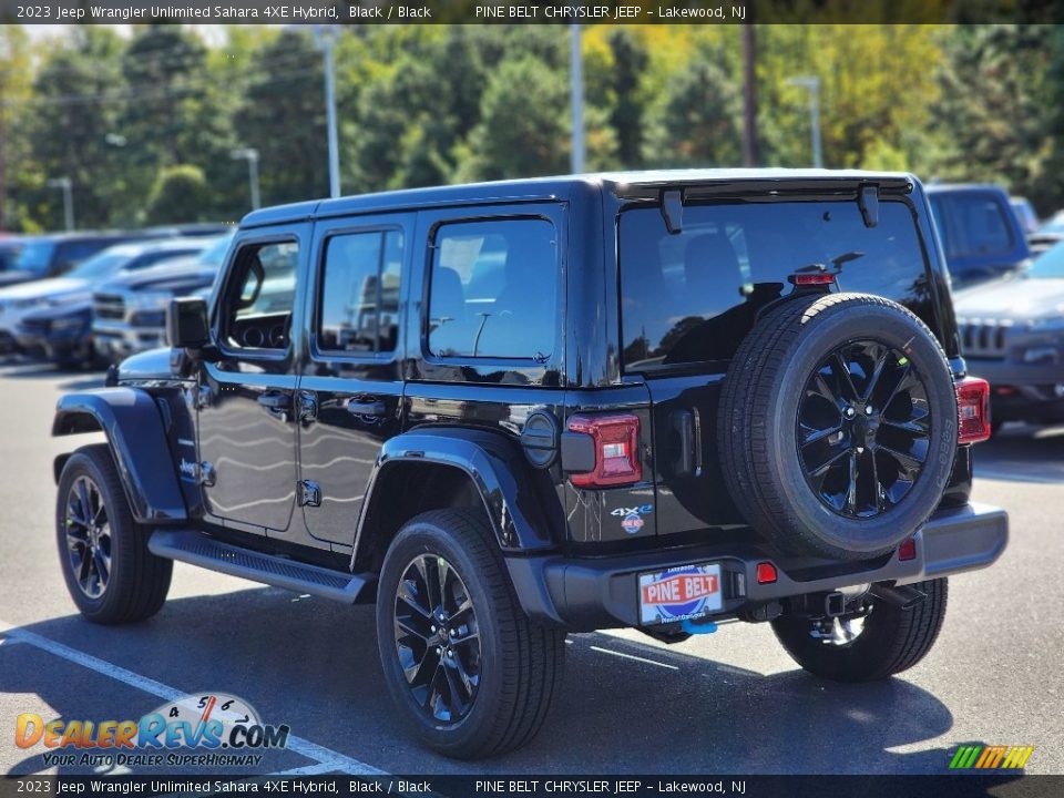 2023 Jeep Wrangler Unlimited Sahara 4XE Hybrid Black / Black Photo #4