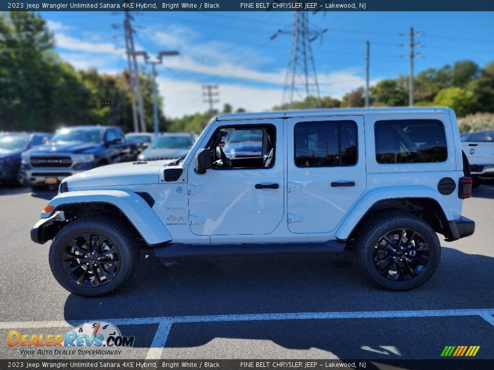 2023 Jeep Wrangler Unlimited Sahara 4XE Hybrid Bright White / Black Photo #3