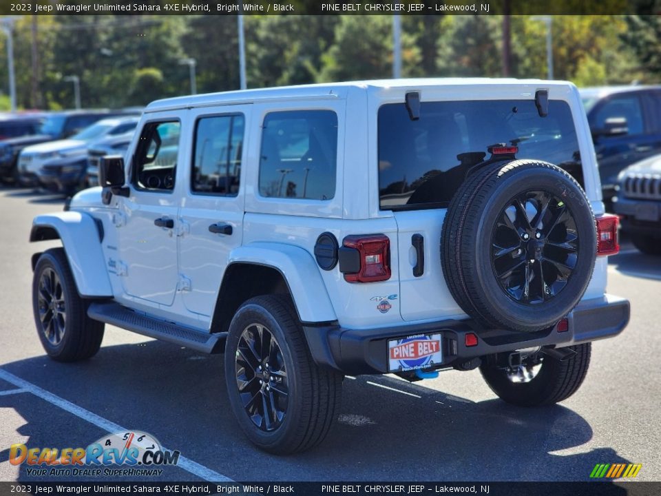 2023 Jeep Wrangler Unlimited Sahara 4XE Hybrid Bright White / Black Photo #4