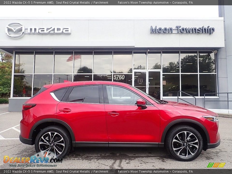 2022 Mazda CX-5 S Premium AWD Soul Red Crystal Metallic / Parchment Photo #1