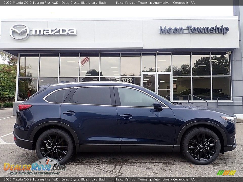 2022 Mazda CX-9 Touring Plus AWD Deep Crystal Blue Mica / Black Photo #1