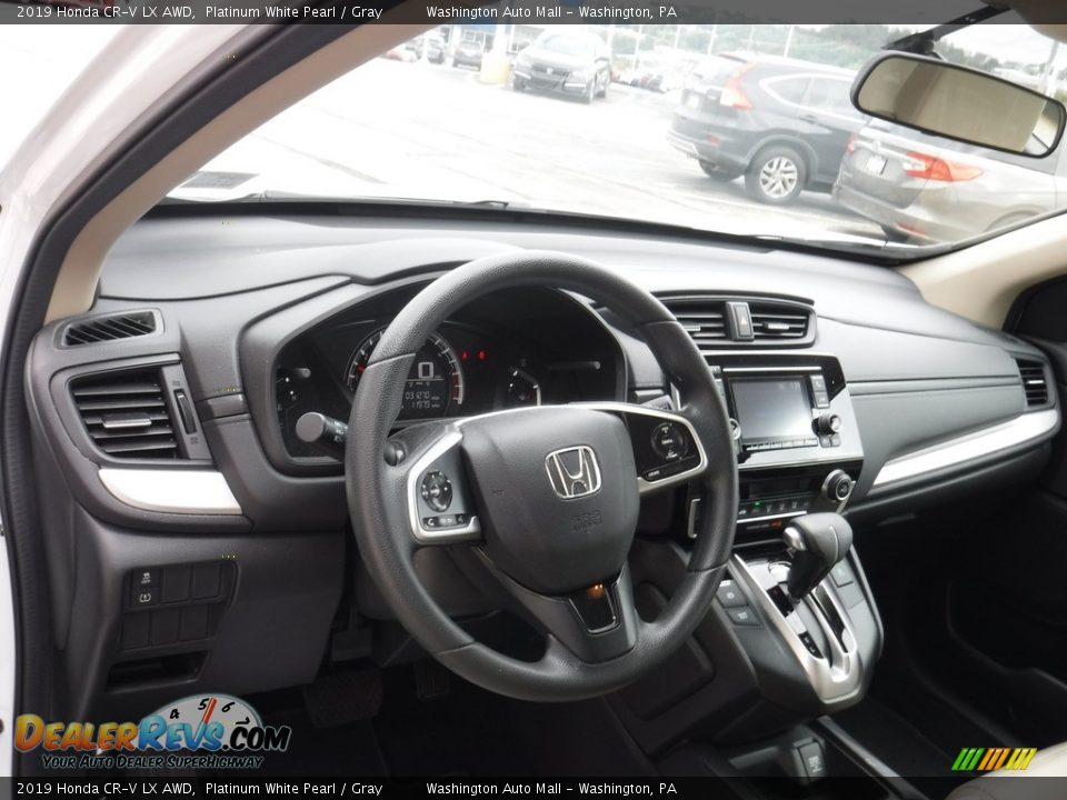 2019 Honda CR-V LX AWD Platinum White Pearl / Gray Photo #11