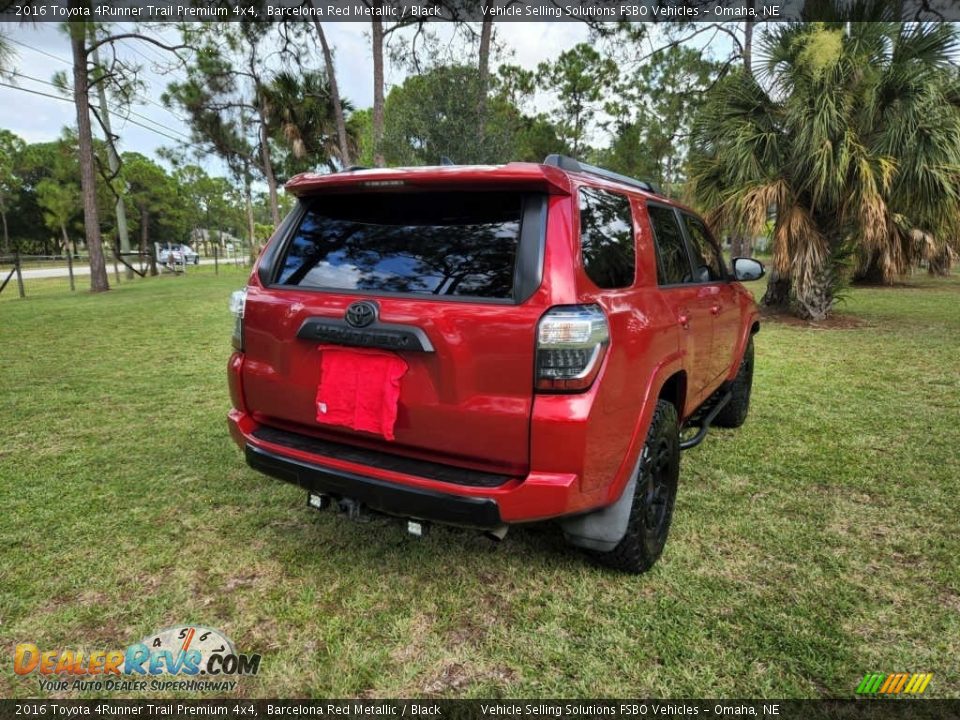 2016 Toyota 4Runner Trail Premium 4x4 Barcelona Red Metallic / Black Photo #8