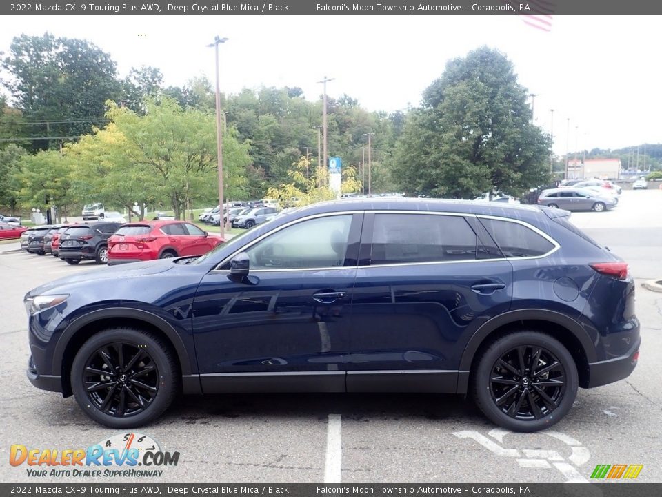 2022 Mazda CX-9 Touring Plus AWD Deep Crystal Blue Mica / Black Photo #6