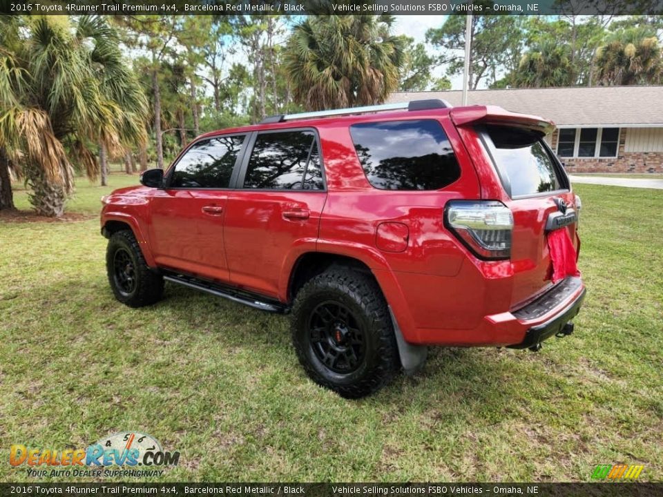 2016 Toyota 4Runner Trail Premium 4x4 Barcelona Red Metallic / Black Photo #10