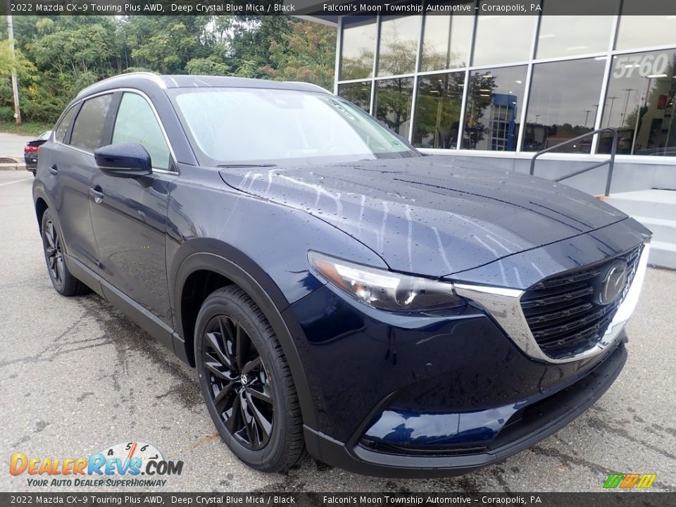 2022 Mazda CX-9 Touring Plus AWD Deep Crystal Blue Mica / Black Photo #9