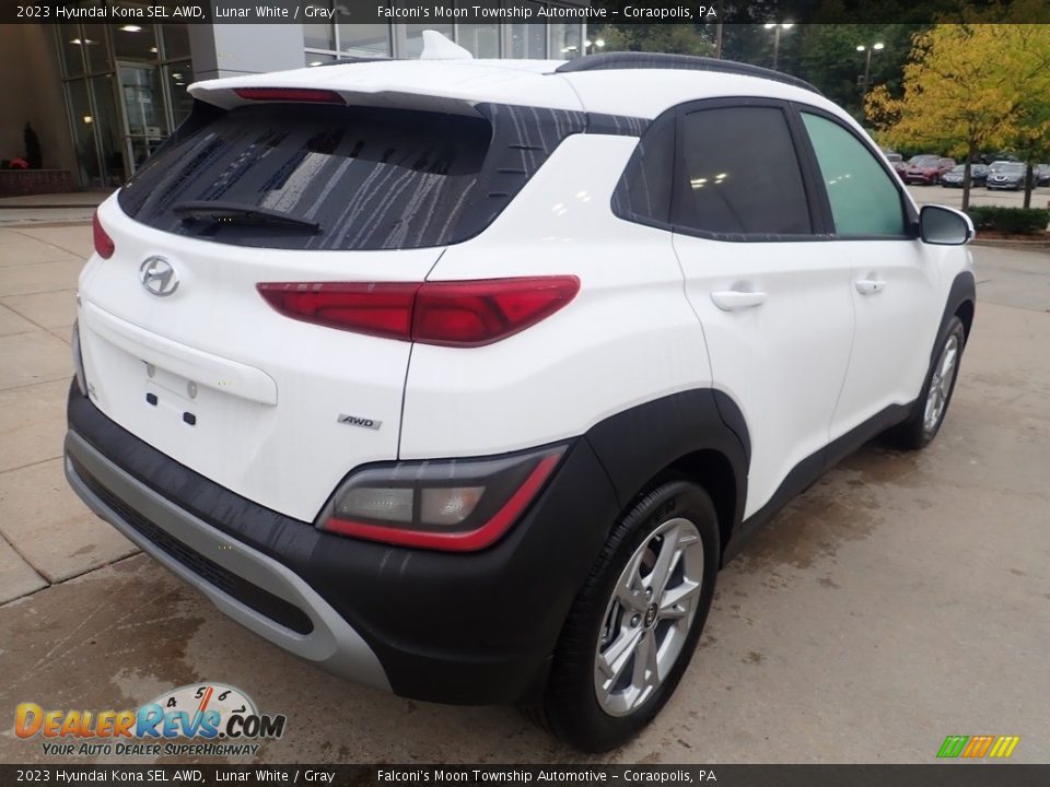 2023 Hyundai Kona SEL AWD Lunar White / Gray Photo #2