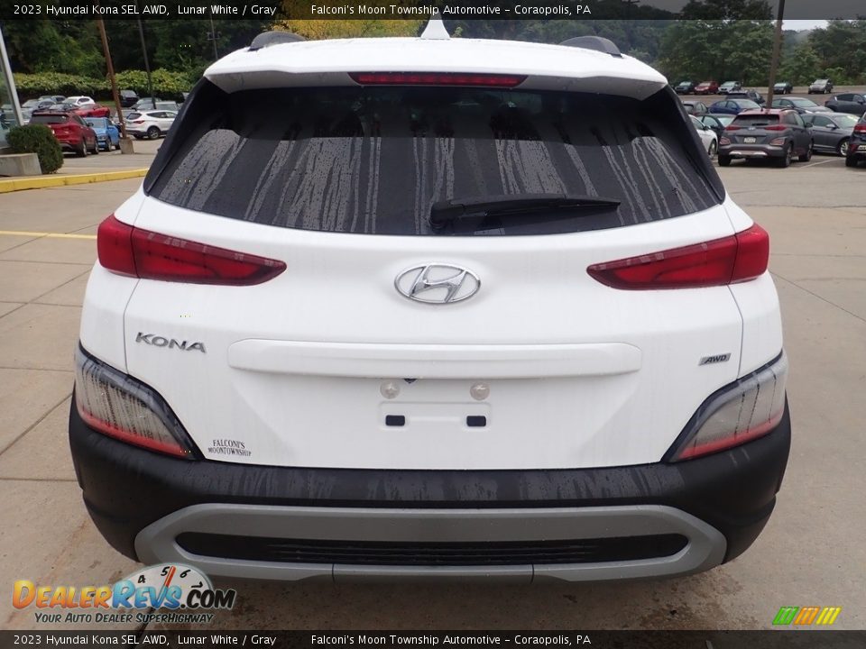 2023 Hyundai Kona SEL AWD Lunar White / Gray Photo #3