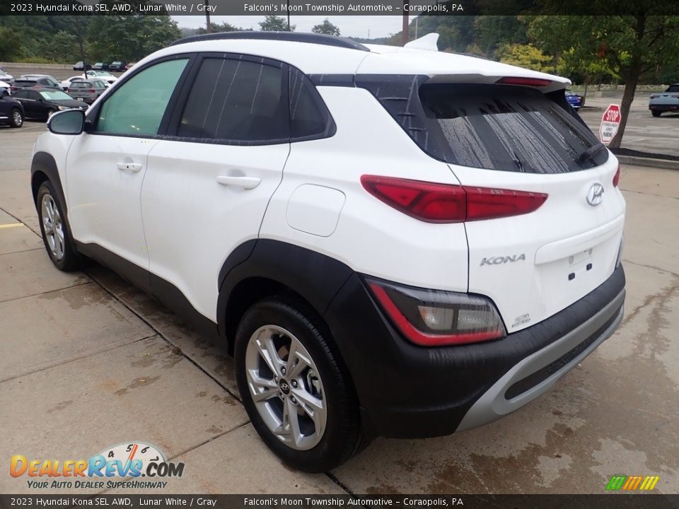 2023 Hyundai Kona SEL AWD Lunar White / Gray Photo #5