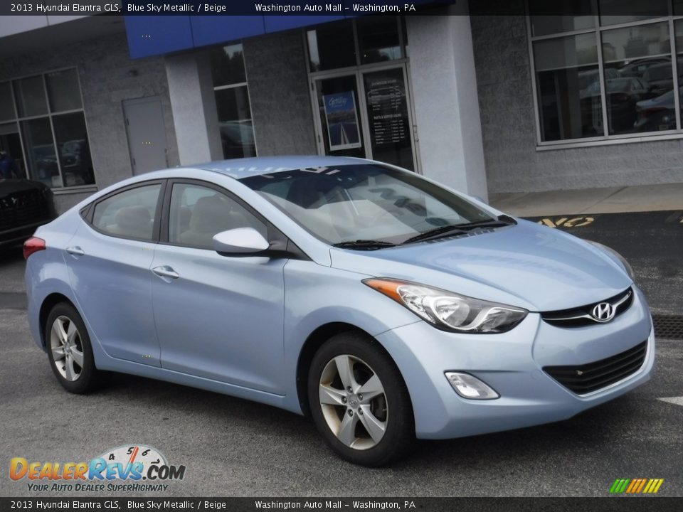 2013 Hyundai Elantra GLS Blue Sky Metallic / Beige Photo #1