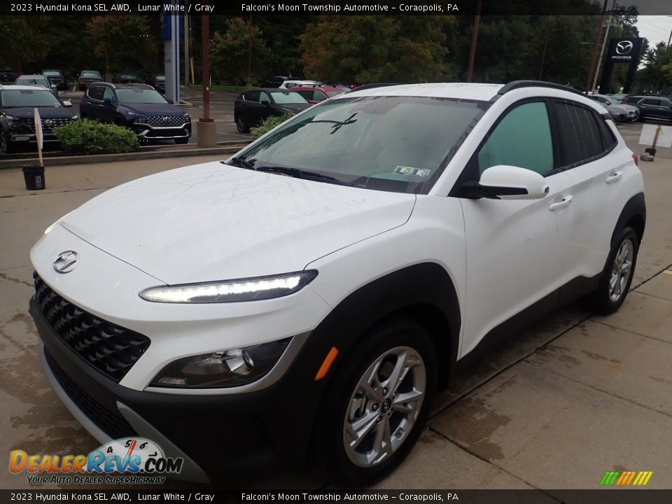 2023 Hyundai Kona SEL AWD Lunar White / Gray Photo #7