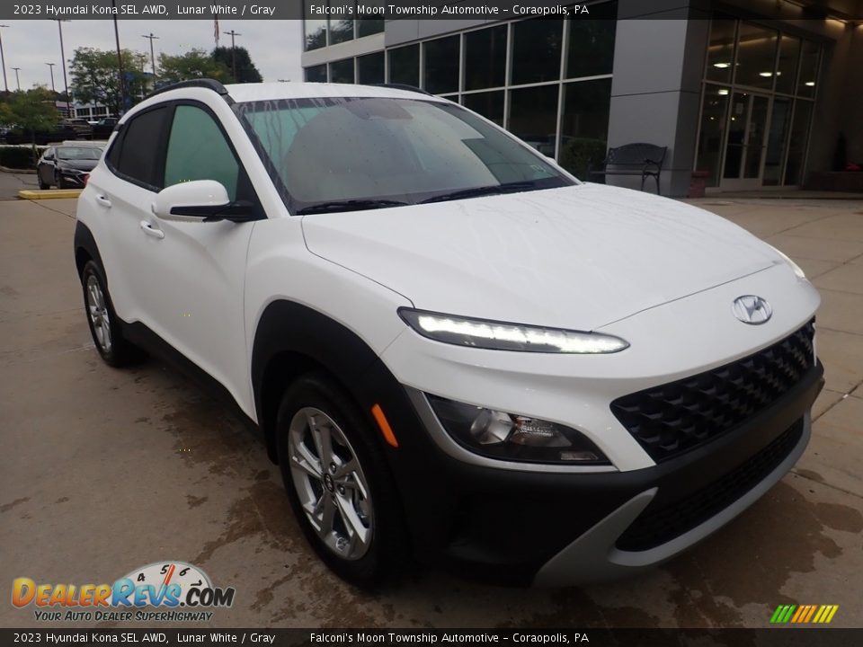 2023 Hyundai Kona SEL AWD Lunar White / Gray Photo #9