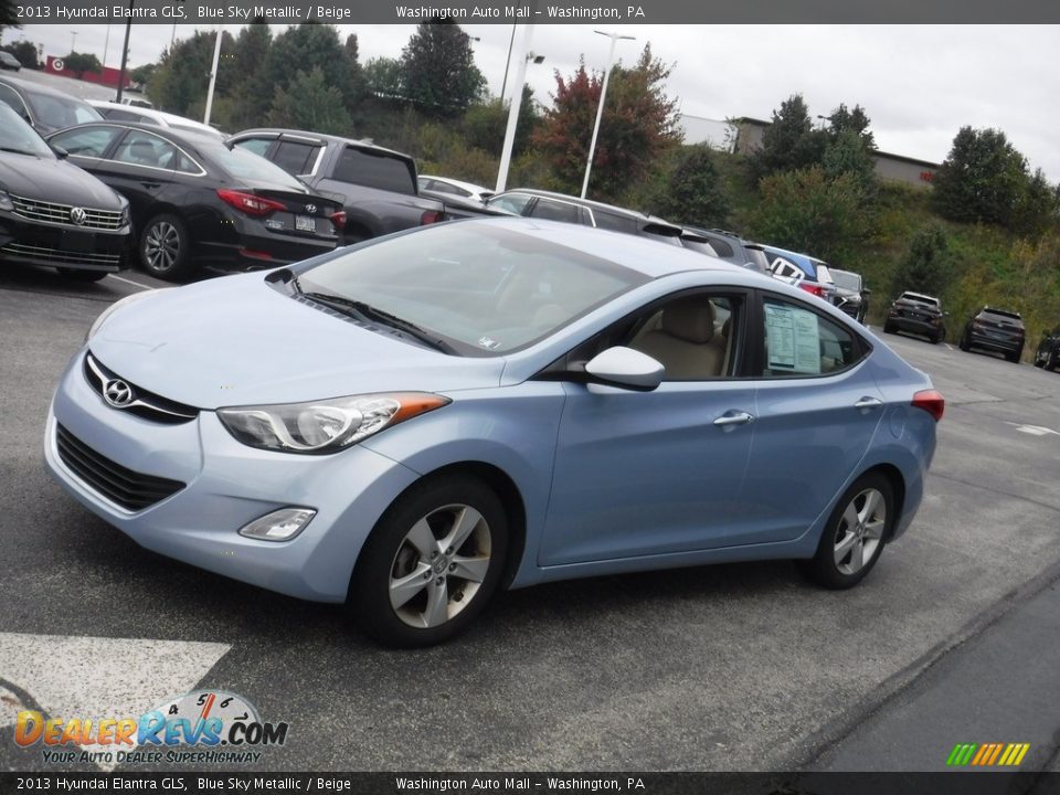 2013 Hyundai Elantra GLS Blue Sky Metallic / Beige Photo #4