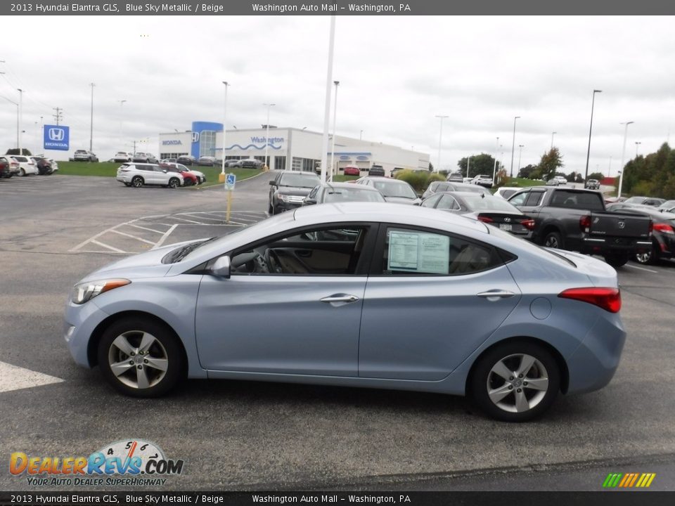 2013 Hyundai Elantra GLS Blue Sky Metallic / Beige Photo #5