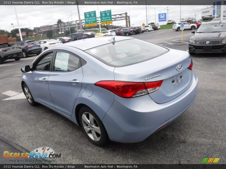 2013 Hyundai Elantra GLS Blue Sky Metallic / Beige Photo #6