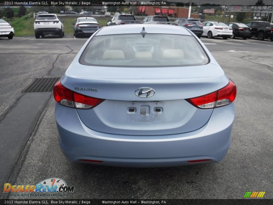 2013 Hyundai Elantra GLS Blue Sky Metallic / Beige Photo #7