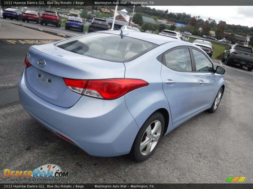 2013 Hyundai Elantra GLS Blue Sky Metallic / Beige Photo #8