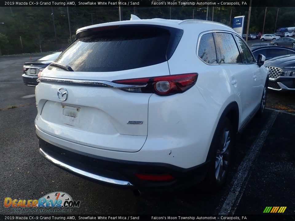 2019 Mazda CX-9 Grand Touring AWD Snowflake White Pearl Mica / Sand Photo #4