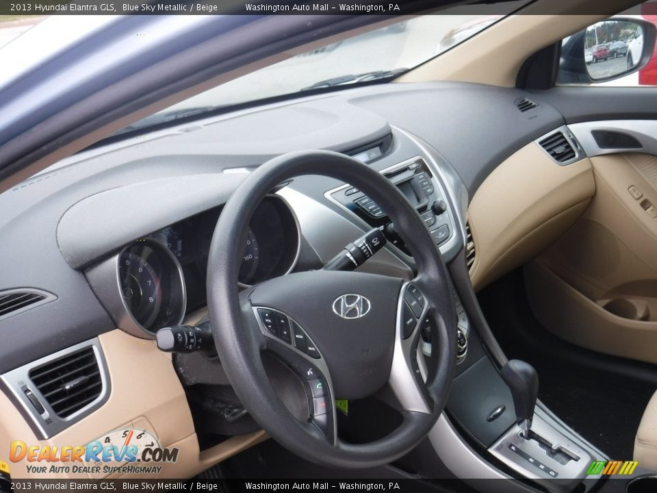 2013 Hyundai Elantra GLS Blue Sky Metallic / Beige Photo #10