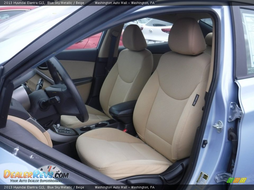 2013 Hyundai Elantra GLS Blue Sky Metallic / Beige Photo #12