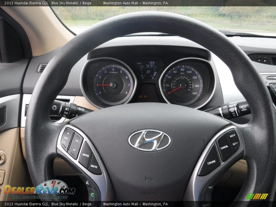 2013 Hyundai Elantra GLS Blue Sky Metallic / Beige Photo #18