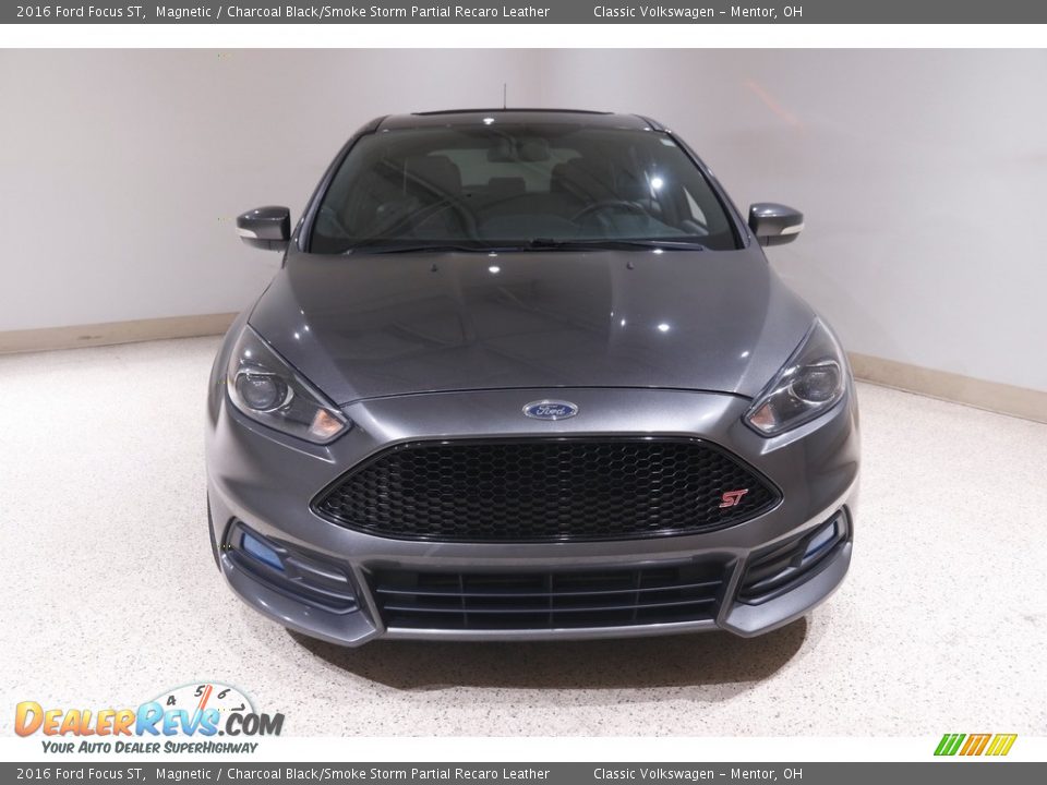 2016 Ford Focus ST Magnetic / Charcoal Black/Smoke Storm Partial Recaro Leather Photo #2
