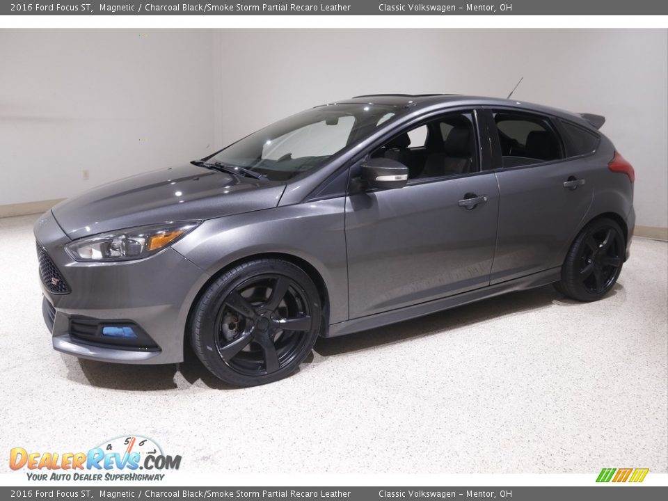 2016 Ford Focus ST Magnetic / Charcoal Black/Smoke Storm Partial Recaro Leather Photo #3