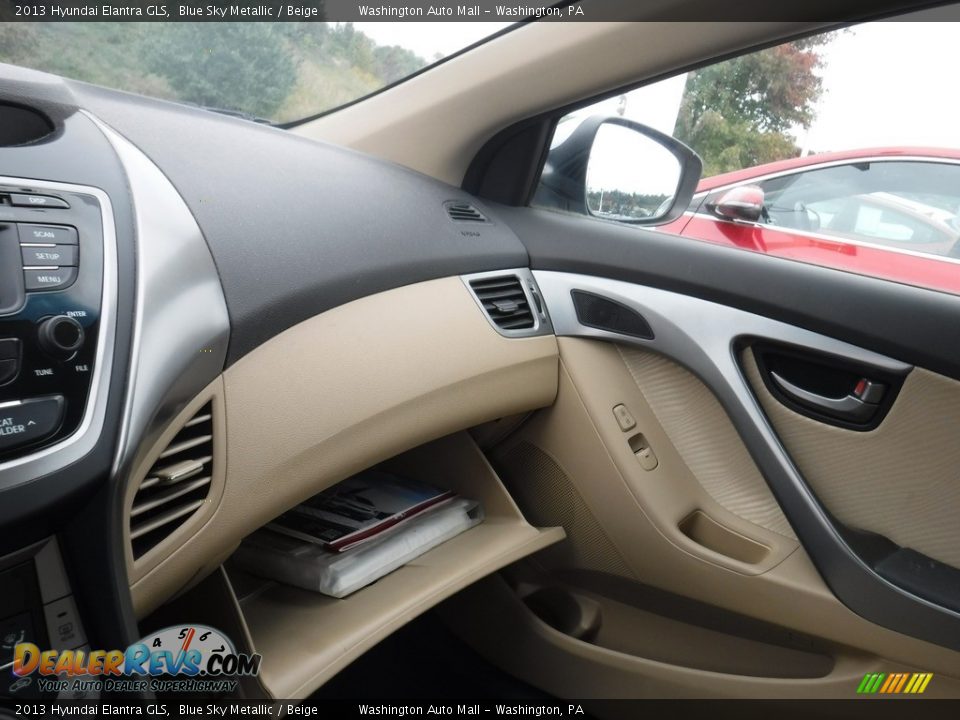 2013 Hyundai Elantra GLS Blue Sky Metallic / Beige Photo #21