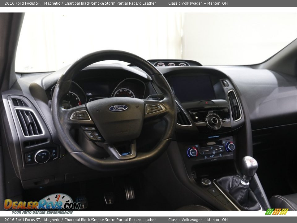 2016 Ford Focus ST Magnetic / Charcoal Black/Smoke Storm Partial Recaro Leather Photo #6