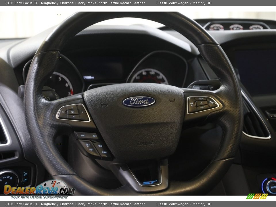 2016 Ford Focus ST Magnetic / Charcoal Black/Smoke Storm Partial Recaro Leather Photo #7
