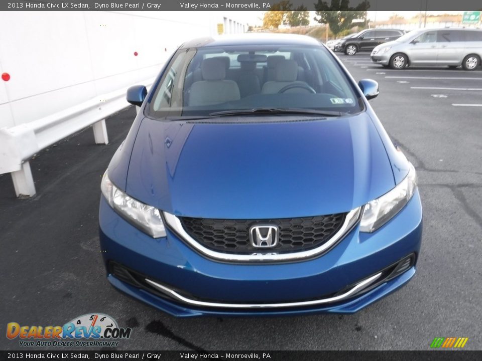 2013 Honda Civic LX Sedan Dyno Blue Pearl / Gray Photo #3