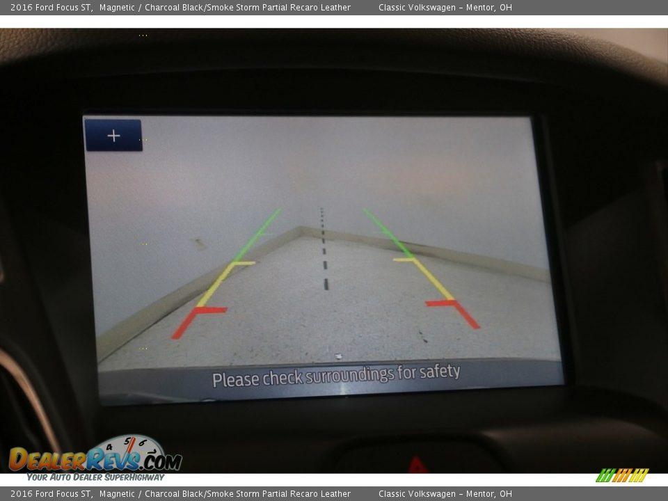 2016 Ford Focus ST Magnetic / Charcoal Black/Smoke Storm Partial Recaro Leather Photo #14