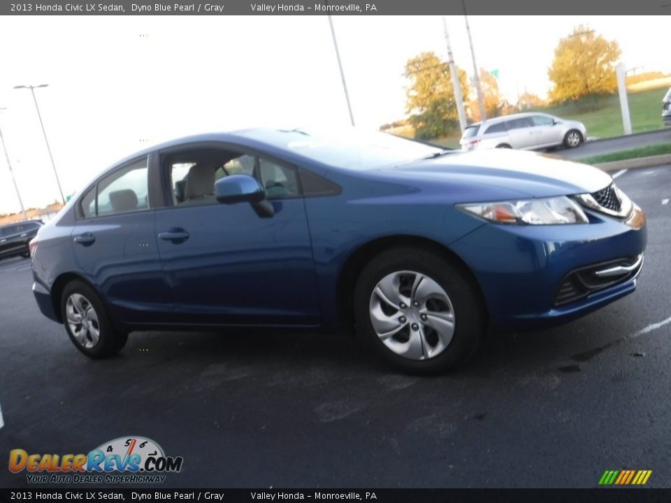 2013 Honda Civic LX Sedan Dyno Blue Pearl / Gray Photo #5