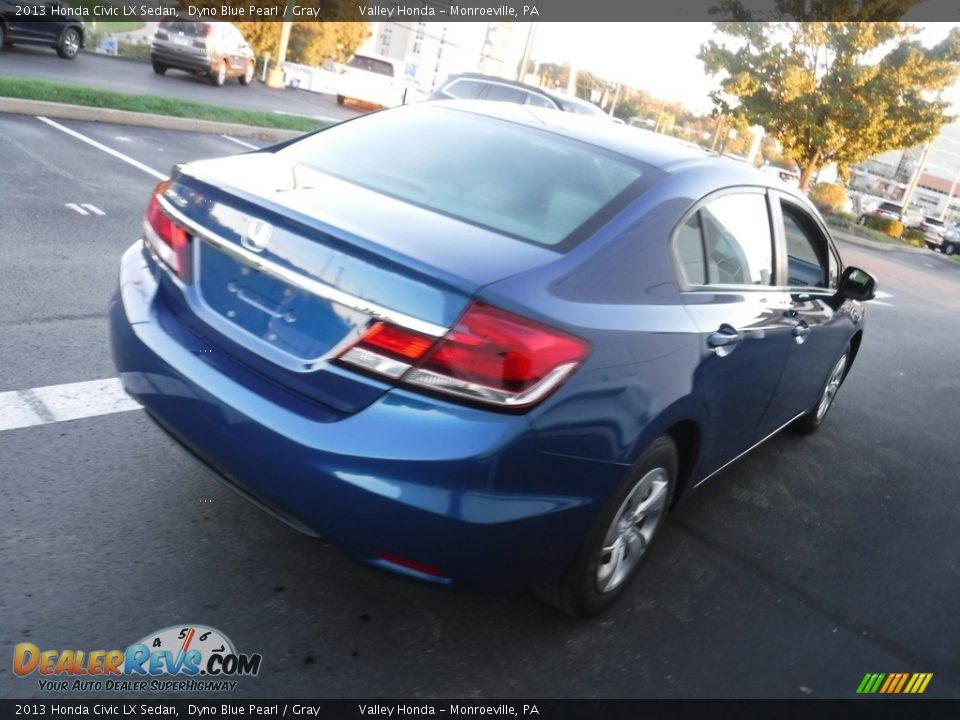2013 Honda Civic LX Sedan Dyno Blue Pearl / Gray Photo #6